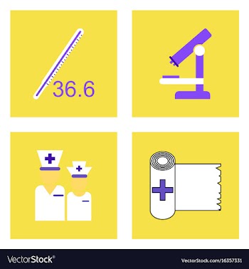 Set of clinical icons medical equipment on the vector image