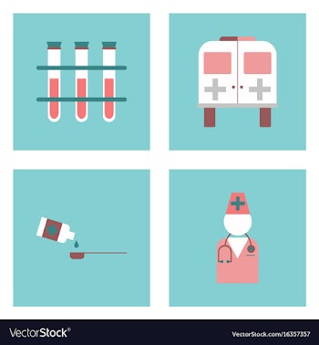 Set of clinical icons medical equipment on the vector image