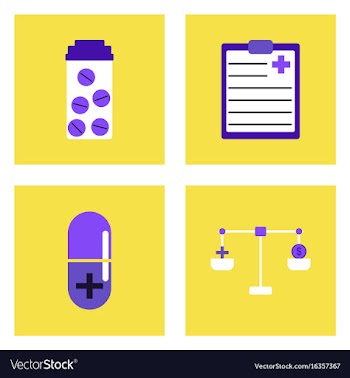 Set of clinical icons medical equipment on the vector image