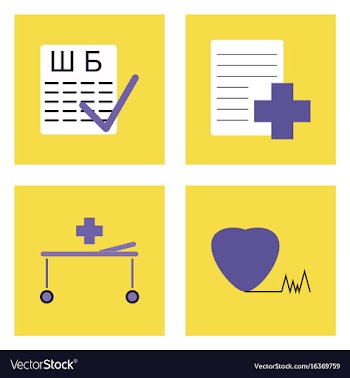 Set of clinical icons medical equipment on the vector image