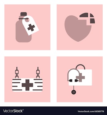 Set of clinical icons medical equipment on the vector image