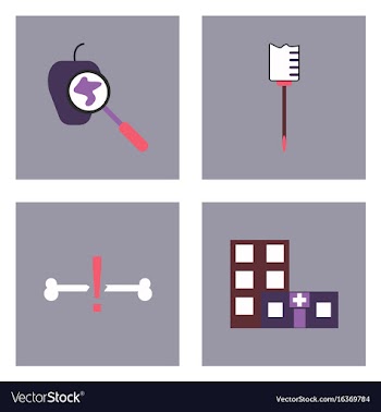 Set of clinical icons medical equipment on the vector image