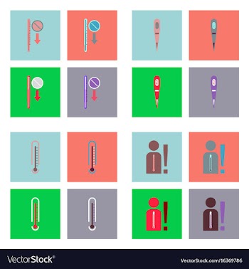 Set of clinical icons medical equipment on the vector image