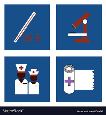 Set of clinical icons medical equipment on the vector image