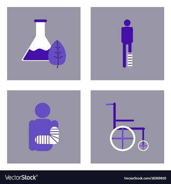 Set of clinical icons medical equipment on the vector image