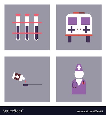 Set of clinical icons medical equipment on the vector image