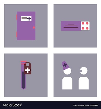Set of clinical icons medical equipment on the vector image