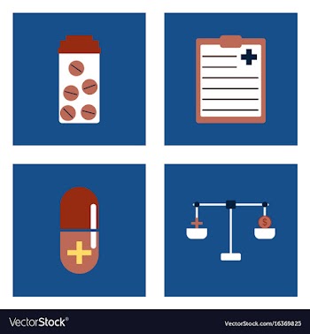 Set of clinical icons medical equipment on the vector image