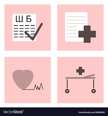 Set of clinical icons medical equipment on the vector image