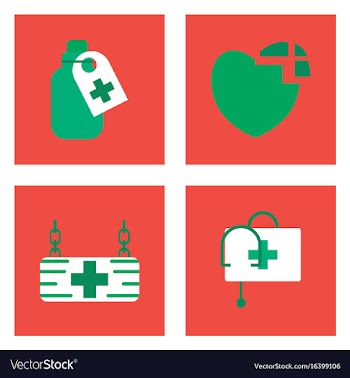 Set of clinical icons medical equipment on the vector image