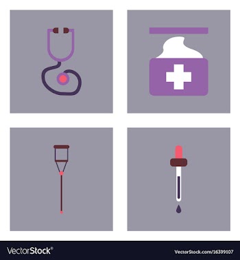 Set of clinical icons medical equipment on the vector image