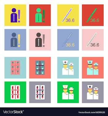Set of clinical icons medical equipment on the vector image