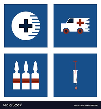 Set of clinical icons medical equipment on the vector image