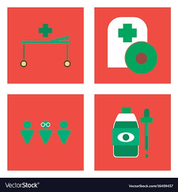 Set of clinical icons medical equipment on the vector image