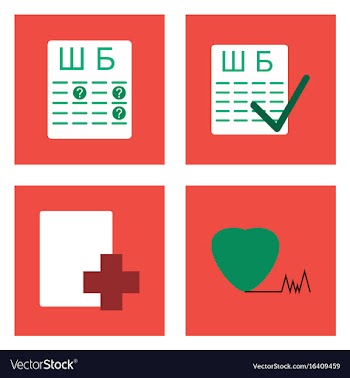 Set of clinical icons medical equipment on the vector image