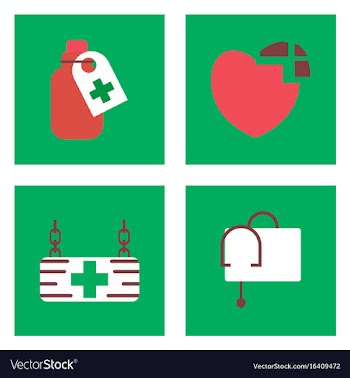 Set of clinical icons medical equipment on the vector image