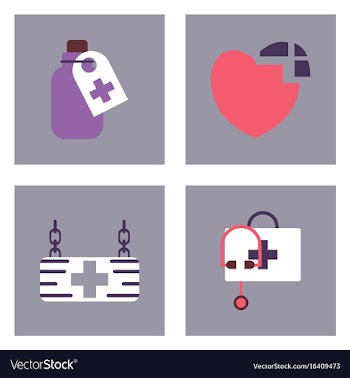 Set of clinical icons medical equipment on the vector image