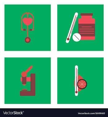 Set of clinical icons medical equipment on the vector image
