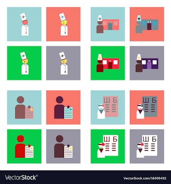Set of clinical icons medical equipment on the vector image