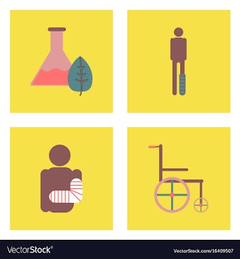 Set of clinical icons medical equipment on the vector image