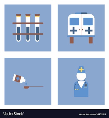 Set of clinical icons medical equipment on the vector image