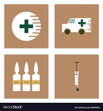 Set of clinical icons medical equipment on the vector image