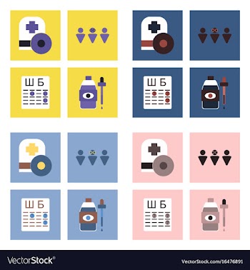 Set of clinical icons medical equipment on the vector image