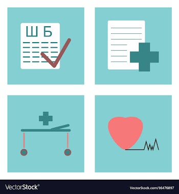 Set of clinical icons medical equipment on the vector image