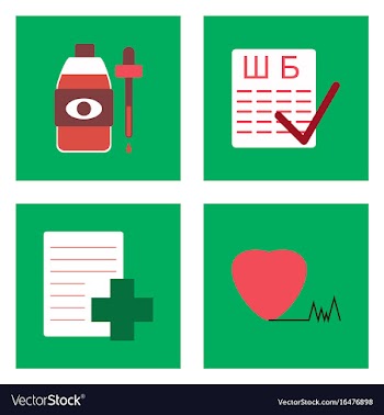Set of clinical icons medical equipment on the vector image