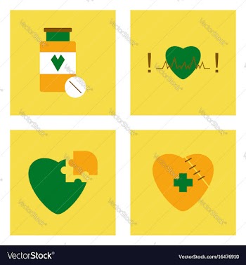 Set of clinical icons medical equipment on the vector image