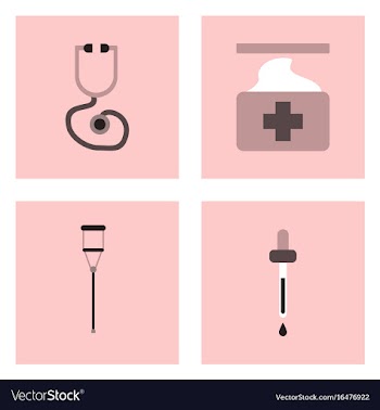 Set of clinical icons medical equipment on the vector image