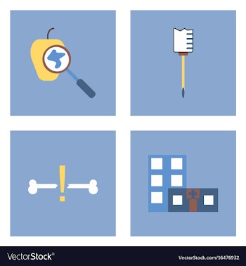 Set of clinical icons medical equipment on the vector image
