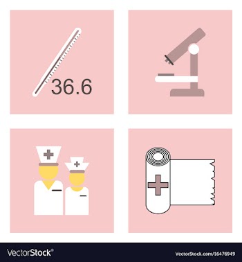 Set of clinical icons medical equipment on the vector image