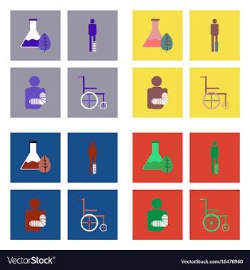 Set of clinical icons medical equipment on the vector image
