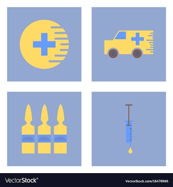 Set of clinical icons medical equipment on the vector image