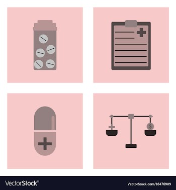 Set of clinical icons medical equipment on the vector image