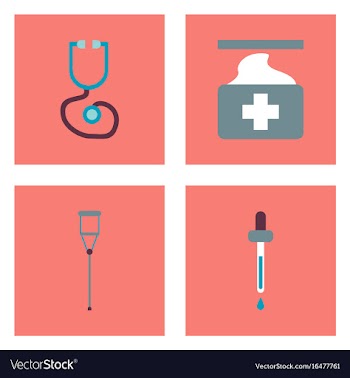 Set of clinical icons medical equipment on the vector image