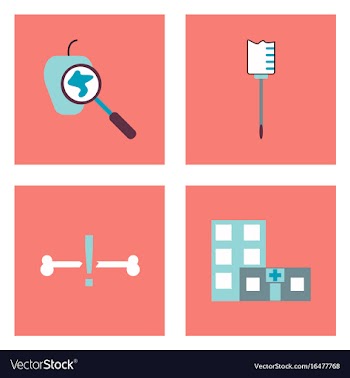 Set of clinical icons medical equipment on the vector image