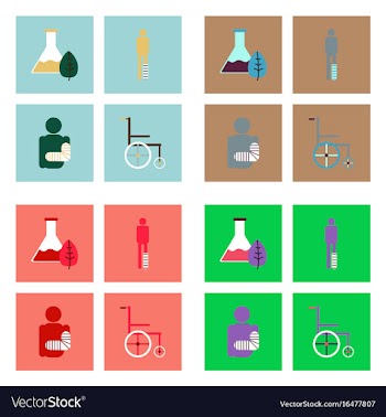 Set of clinical icons medical equipment on the vector image