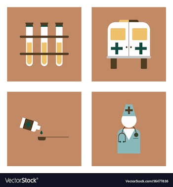 Set of clinical icons medical equipment on the vector image