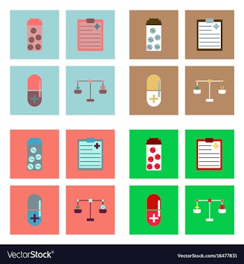 Set of clinical icons medical equipment on the vector image