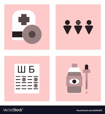 Set of clinical icons medical equipment on the vector image