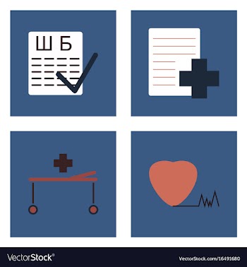 Set of clinical icons medical equipment on the vector image