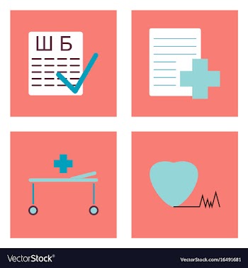 Set of clinical icons medical equipment on the vector image