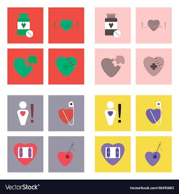 Set of clinical icons medical equipment on the vector image