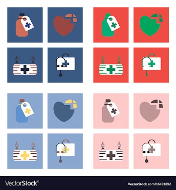 Set of clinical icons medical equipment on the vector image
