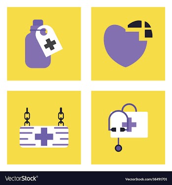 Set of clinical icons medical equipment on the vector image