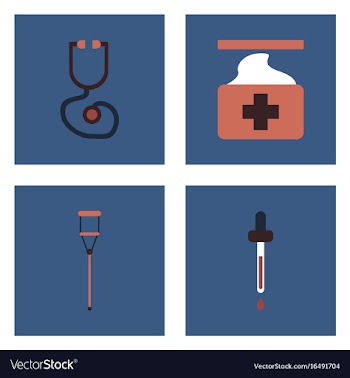 Set of clinical icons medical equipment on the vector image