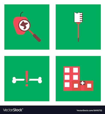 Set of clinical icons medical equipment on the vector image