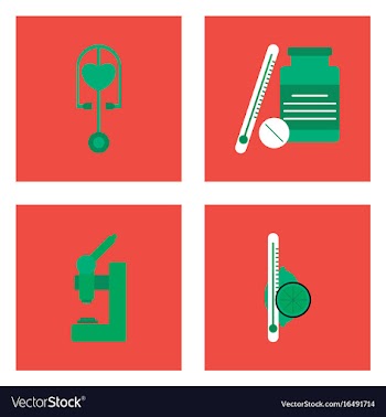 Set of clinical icons medical equipment on the vector image
